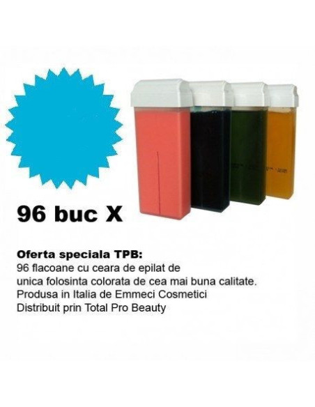 Set 96 Cartușe Ceară Colorată – Epilare Profesională pentru Toate Tipurile de Piele