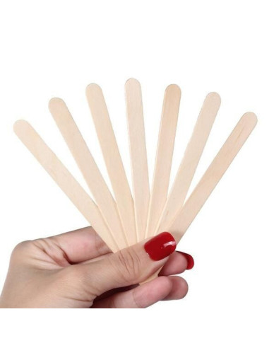 Spatule din lemn mici – aplicare precisă a cerii pe zone sensibile, ideale pentru saloane și acasă