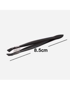 Pensetă semiprofesionala clasică neagră – vârf oblic, suprafață mată, oțel inoxidabil