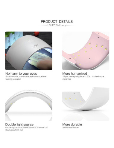 Lampa Unghii UV LED 24W Sun