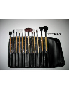 Set complet de pensule profesionale pentru machiaj – păr natural și fibre sintetice, ideal pentru saloane și make-up artiști. 2