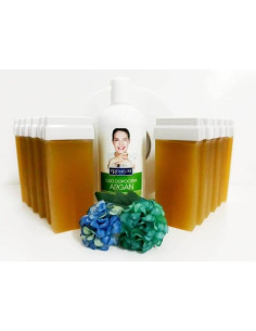 Set 12 Cartușe Ceară cu Miere + Ulei și Hârtie – Epilare Naturală și Eficientă