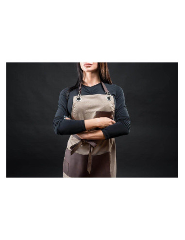 sort Bartender Ospatar Barber din Bumbac cu Detalii din Piele sort Bartender Ospatar Barber din Bumbac cu Detalii din Piele