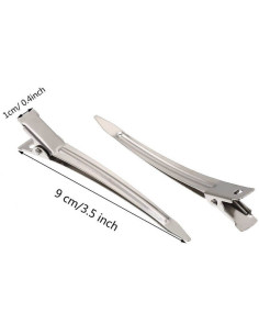 Clipsuri metalice profesionale de frizerie, 9 cm, aluminiu anodizat. 2