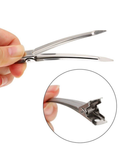 Clipsuri metalice profesionale de frizerie, 9 cm, aluminiu anodizat.