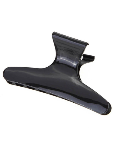 Set 12 clesti coafor cu arc – plastic negru, 10 cm