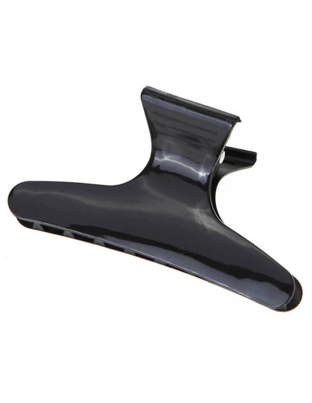 Set 12 clesti coafor cu arc – plastic negru, 10 cm