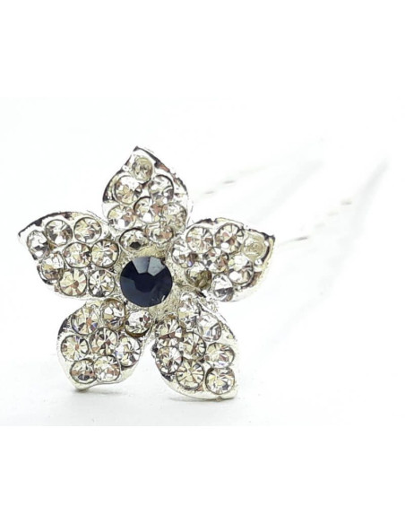 Ac coc 2192 – accesoriu discret cu floare metalica si pietricele