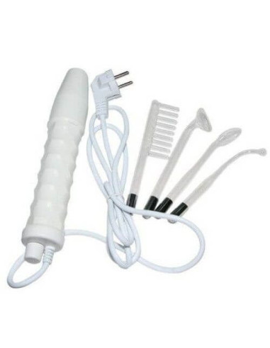 Electroderm profesional portabil cu 4 capete pentru tratamente cosmetice.