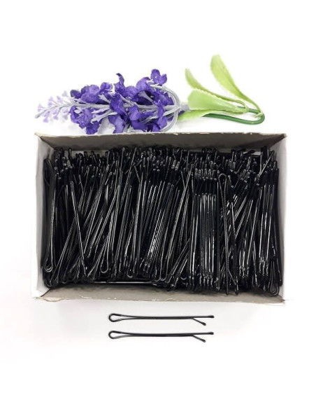 Agrafe de păr negre 60mm – cutie profesională 500g