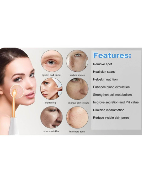 Electroderm Portabil pentru Tratamente Cosmetice cu 4 Capete