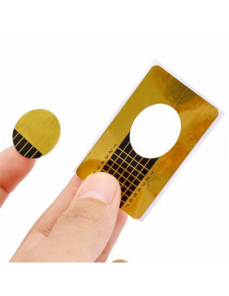 Rola 500 Șabloane pentru Construcție Unghii – Auriu, Gradate