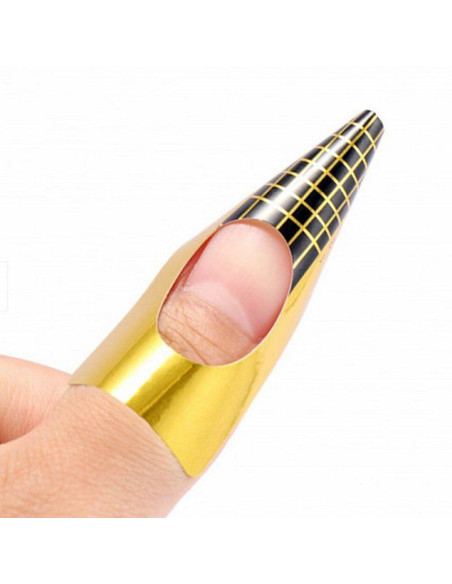 Rola 500 Șabloane pentru Construcție Unghii – Auriu, Gradate