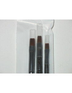 Set 3 pensule profesionale aplicare Gel UV – mărimi 4, 6, 8 pentru precizie și control