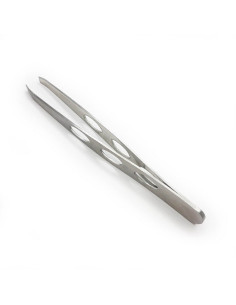 Pensetă profesională cu vârf oblic – 9,5 cm, oțel inoxidabil