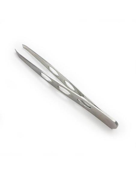 Pensetă profesională cu vârf oblic – 9,5 cm, oțel inoxidabil