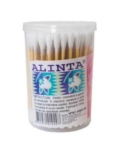 Bețișoare din bambus cu bumbac – 100 bucăți, igienă eco și cosmetică