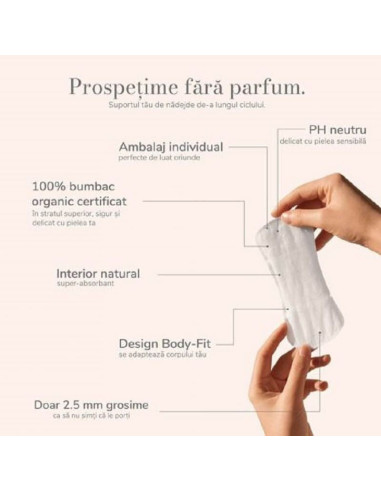 Absorbante zilnice Bumbac Organic, 24 buc Enroush