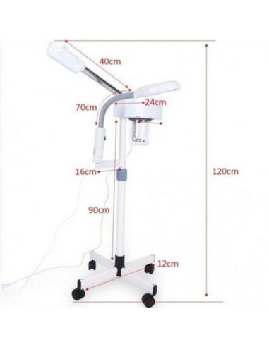 Lampa cu lupă și vapozon Maestro – tratamente faciale cu ozon și iluminare LED