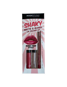 Set Buze ruj, gloss si creion Shaky, roz inchis 2