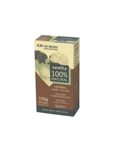 Vopsea de par pulbere 100% naturala Nr.4.34 Blond Aluna 100gr