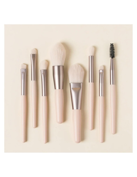 Set 8 Pensule Machiaj Pink