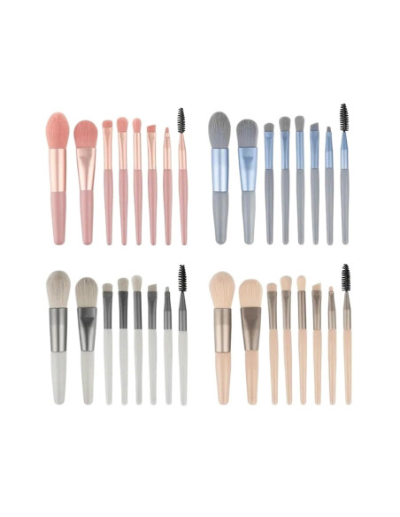 Set 8 Pensule Machiaj Pink