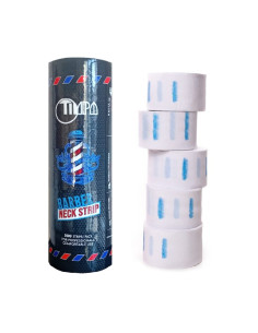 Gulere frizerie hârtie gofrată – protecție igienică, set 5 role x 100 benzi