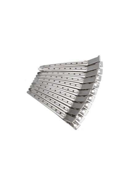 Clipsuri metalice profesionale de frizerie, 9 cm, aluminiu anodizat.