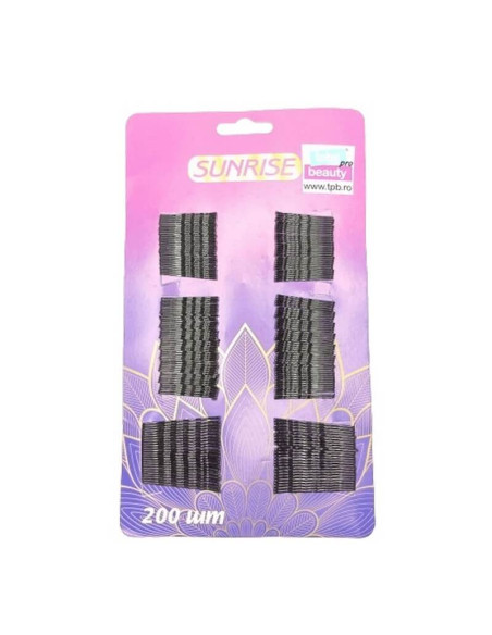 Agrafe Negre din Metal – Set 200 Bucăți pentru Fixare Coafură