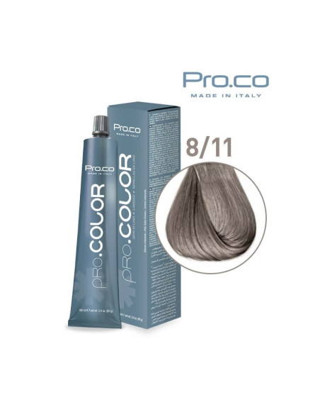 Vopsea de par profesionala 8/11 Blond deschis cenusiu 100ml