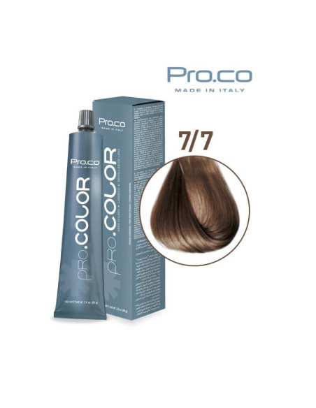 Vopsea de par Blond bej 7/7 Pro.co, 100ml