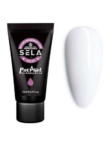 Polygel fast building unghii 30ml, No.02 Alb