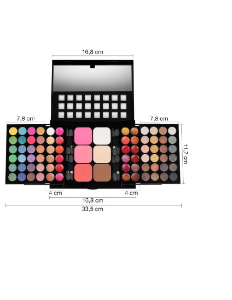Trusa machiaj 78 culori Aria pentru machiaj complet