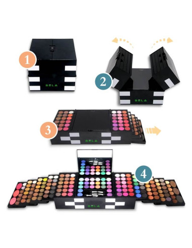 Trusa pentru machiaj cu 148 culori Indra