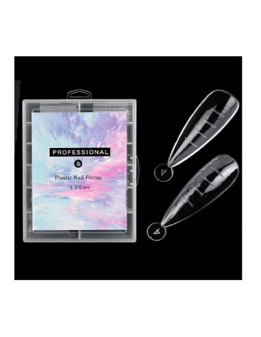 Tipsuri refolosibile Stiletto nr.6 pentru gel si polygel 120buc