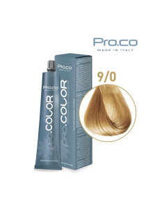 Vopsea de par profesionala 9/0 Blond foarte deschis 100ml Pro.co
