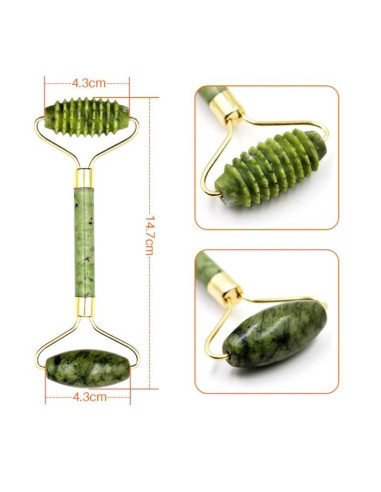 Aparat masaj facial cu 2 role din jad