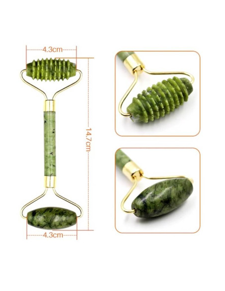 Aparat masaj facial cu 2 role din jad