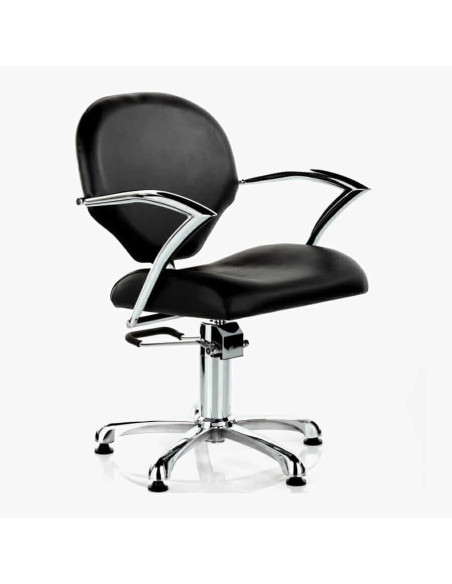 Scaun verde Dusseldorf cu pompă hidraulică și bază nichelată pentru salon de coafură - Total Pro Beauty