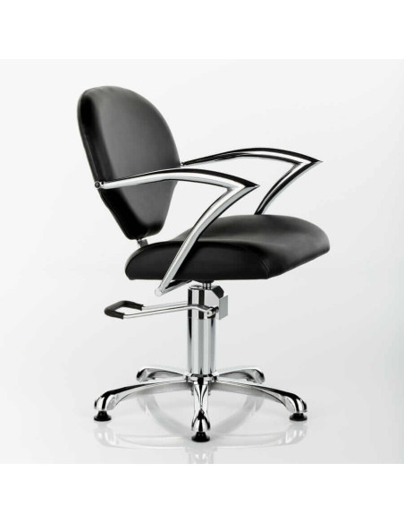 Scaun verde Dusseldorf cu pompă hidraulică și bază nichelată pentru salon de coafură - Total Pro Beauty