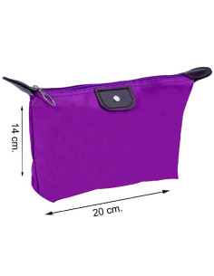 Portfard Anya – material textil impermeabil, mov, 20x14cm