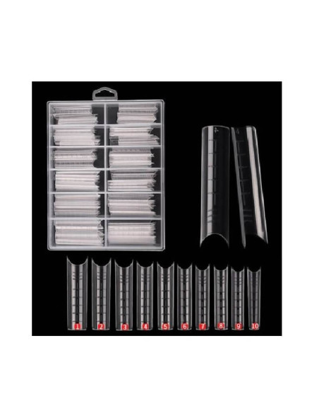 Tipsuri Smart nr.10 transparente – 120 bucăți pentru gel și polygel