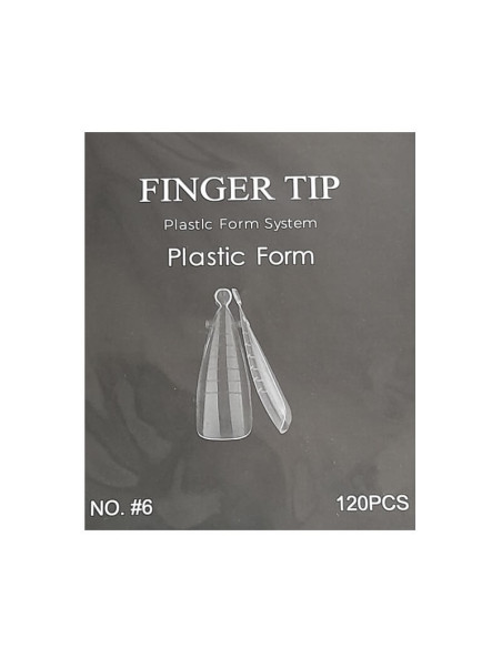 Tipsuri refolosibile Stiletto nr.6 pentru gel si polygel 120buc