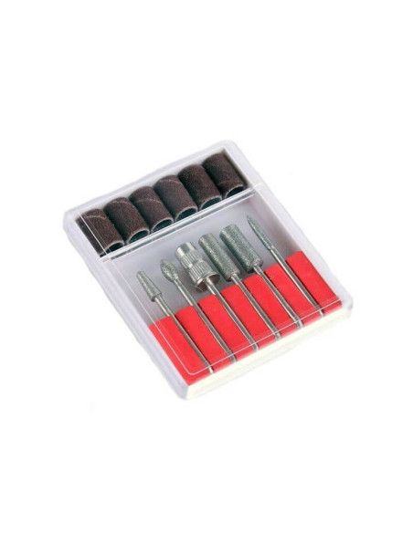 Set 6 freze diamantate manichiură – compatibile cu orice freză electrică, cu 6 inele incluse
