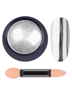 Pudra pentru unghii efect oglinda argintiu 10gr