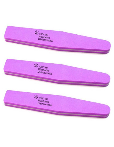 Set 3 pile manichiură profesionale – rezistente, lavabile, culori mov, roz, blue