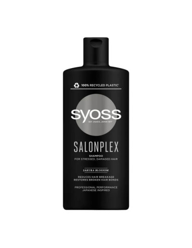 Șampon Salonplex 440ml – pentru păr deteriorat, cu floare de cireș