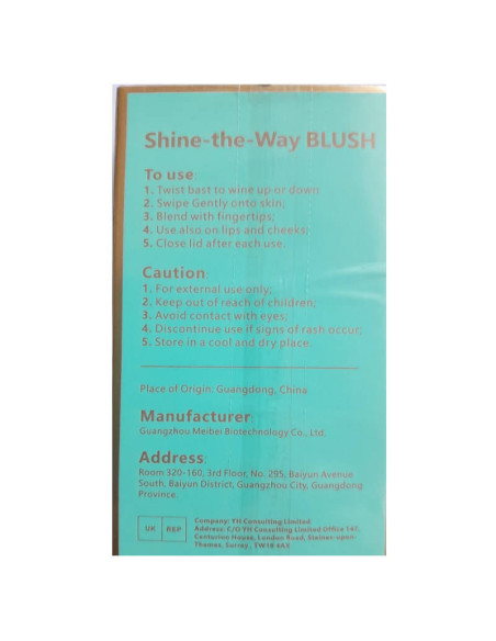 Baton blush pentru luminozitate Shy Pink 19gr