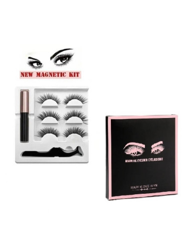 Set gene magnetice 3D – 3 perechi, tuș magnetic și pensetă